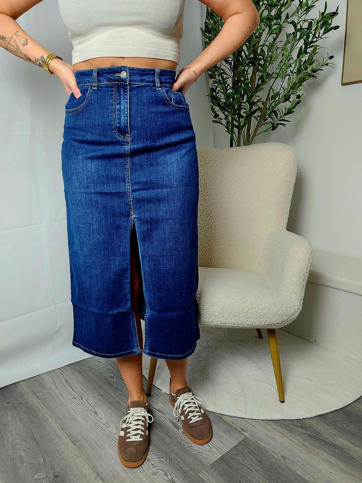 Jeansrock aus Stretchstoff