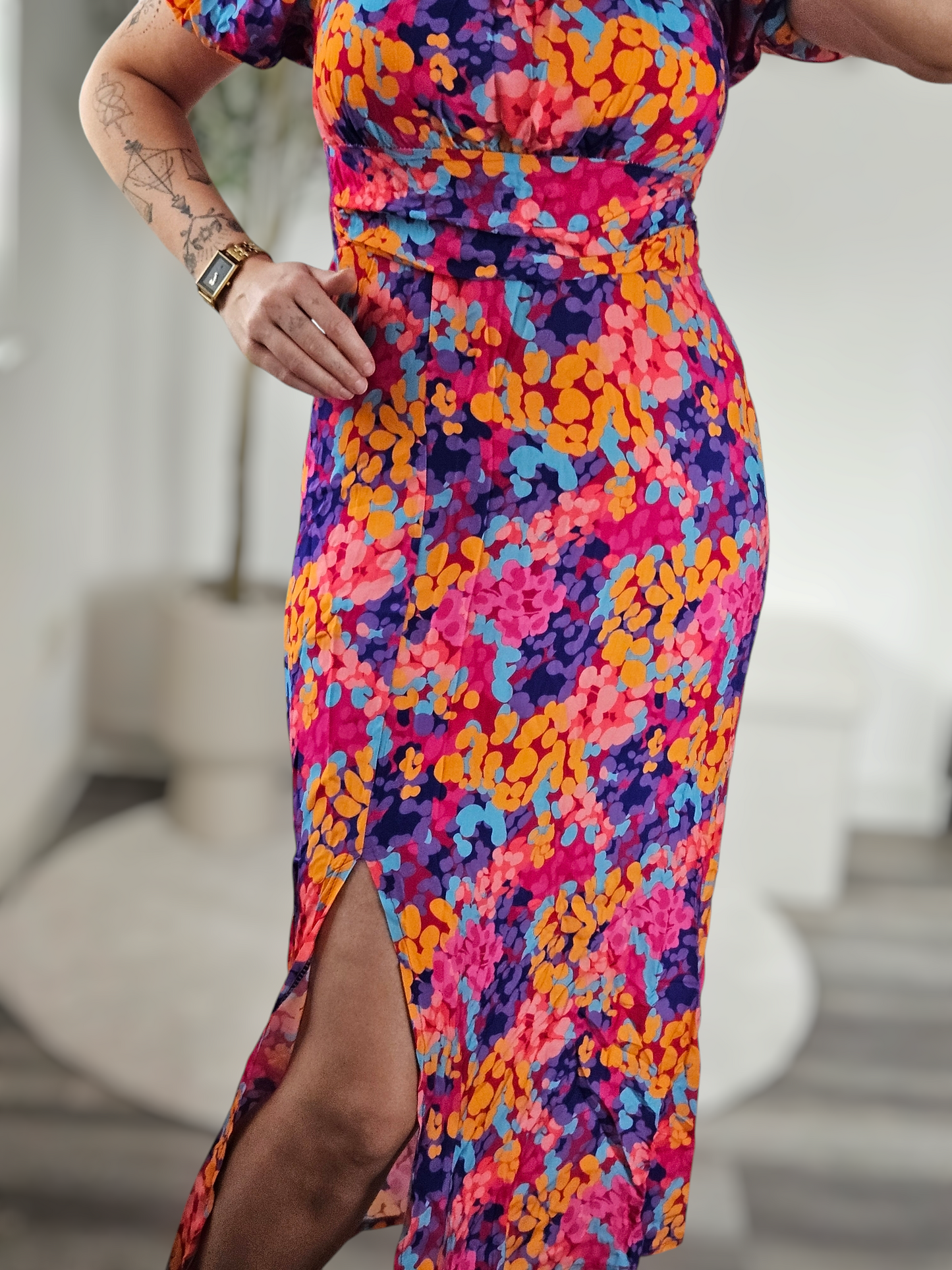 Kleid mit bedrucktem Muster